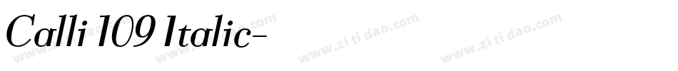 Calli 109 Italic字体转换